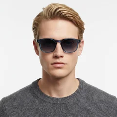 BS2503-0500_Blue_Rectangular_Plastic_Sunglasses_model