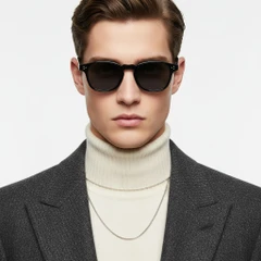 BS2503-0503_Black_Oval_Plastic_Sunglasses_model