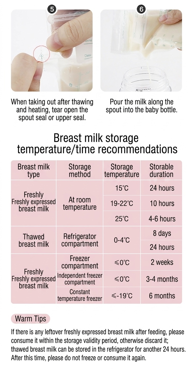 MISUTA Sacchetti per la conservazione del latte materno, pre-sterilizzati, autoportanti, con doppia chiusura a zip, a prova di perdite, adatti al congelatore (confezione da 30, 200 ml)