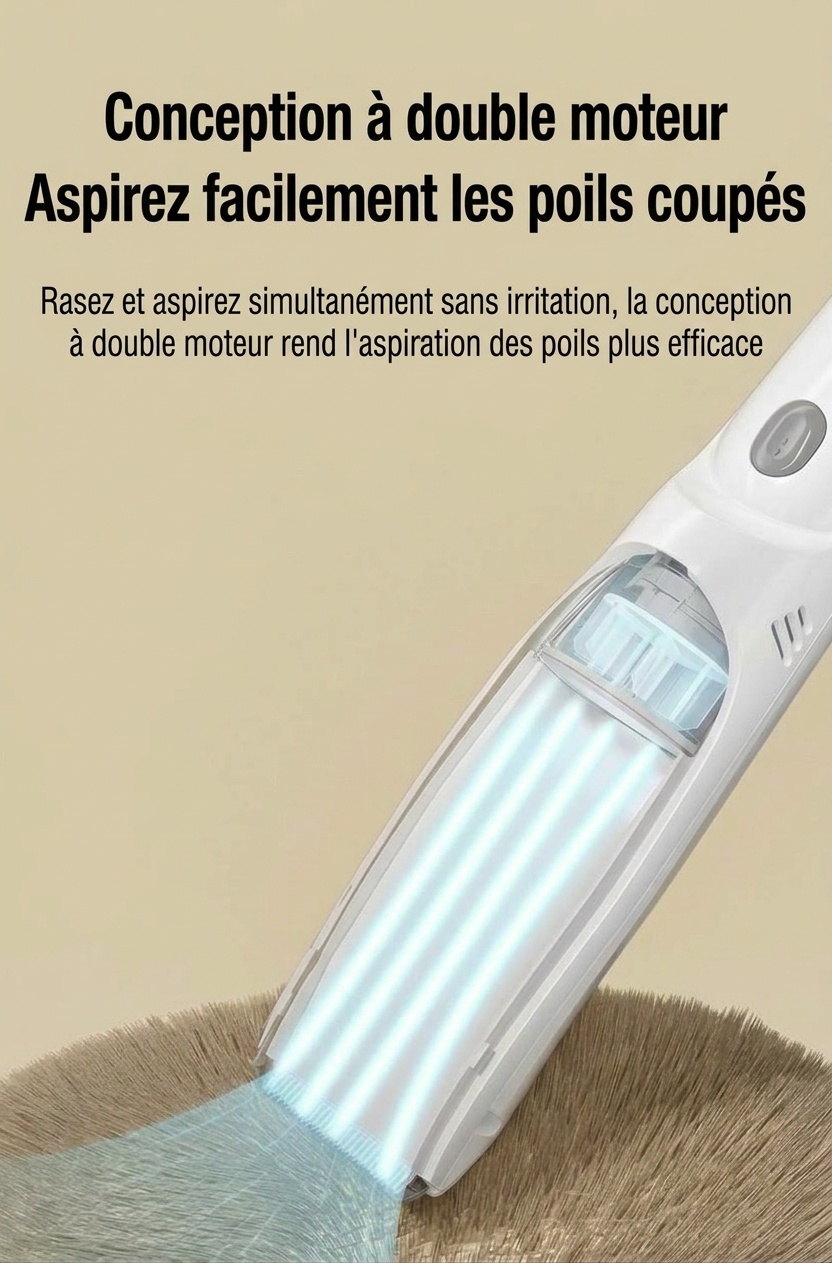 Tondeuse à cheveux pour bébé MISUTA ultra-silencieuse avec aspiration des cheveux, étanche IPX7, lame en céramique, sans fil