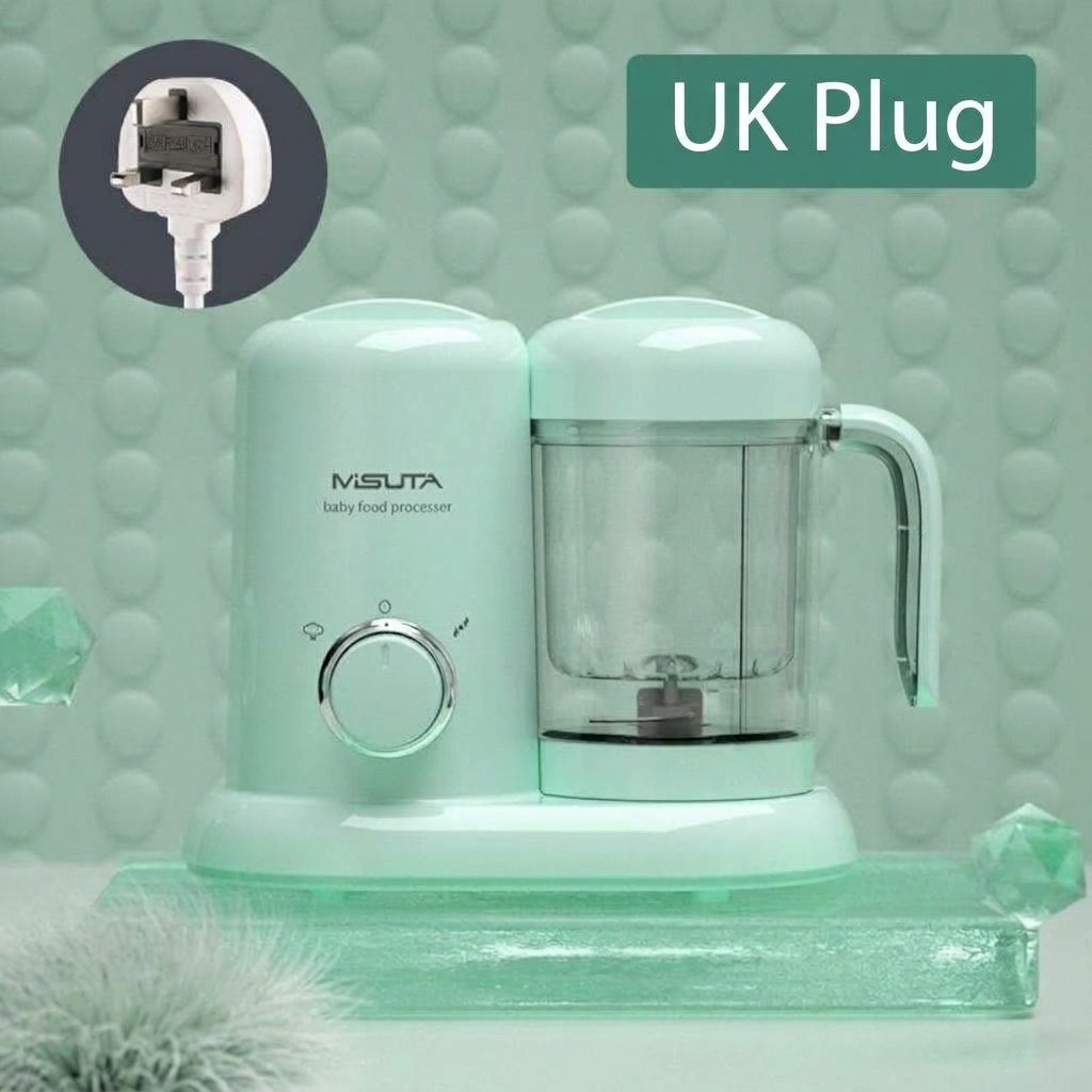 MISUTA Robot da cucina 3 in 1 per pappe, vaporiera compatta, frullatore e omogeneizzatore con tazza in Tritan senza BPA e serbatoio in acciaio inox