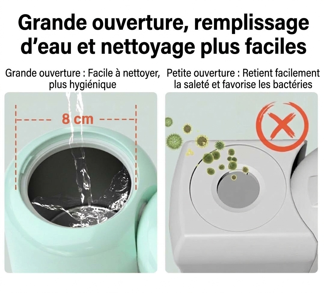 Robot culinaire 3 en 1 MISUTA pour bébé&nbsp;: cuiseur vapeur compact, mixeur et mixeur, avec bol en Tritan sans BPA et réservoir en acier inoxydable.