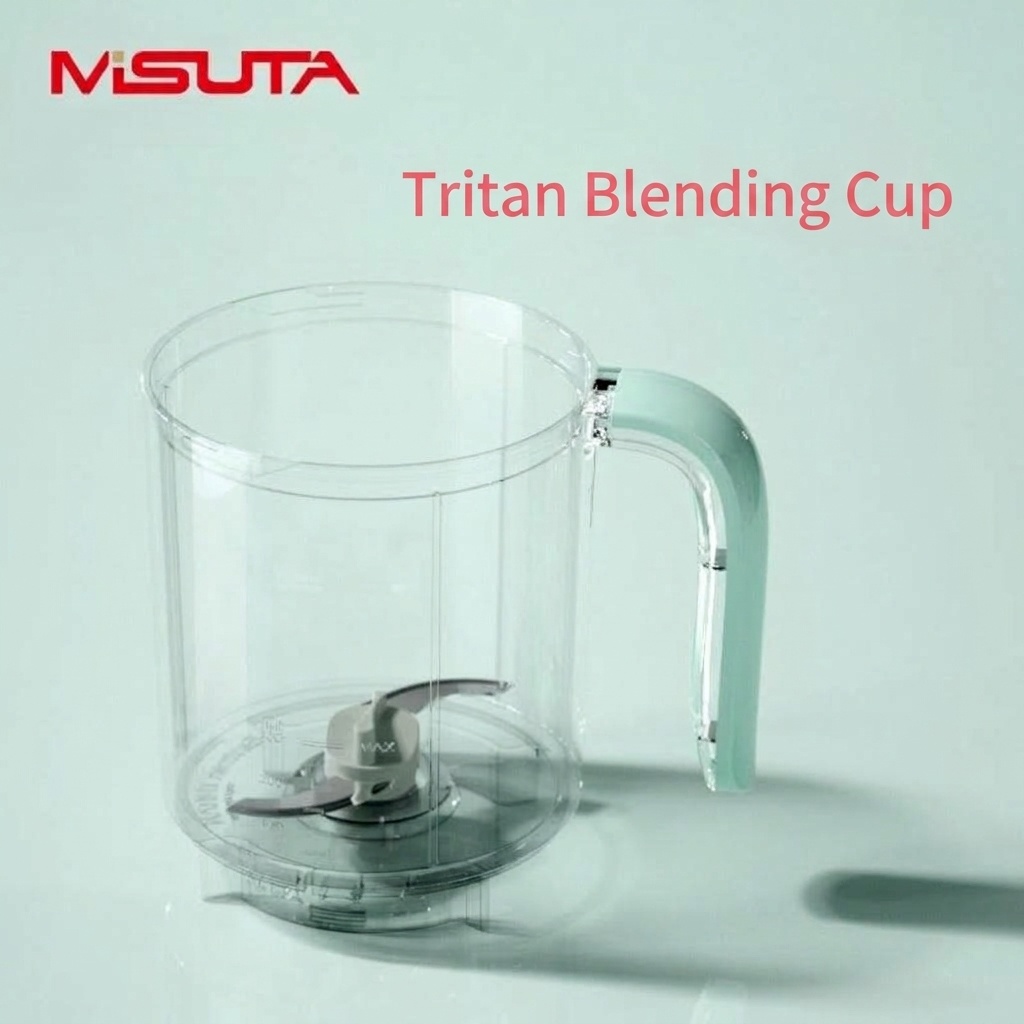 MISUTA Robot da cucina 3 in 1 per pappe, vaporiera compatta, frullatore e omogeneizzatore con tazza in Tritan senza BPA e serbatoio in acciaio inox