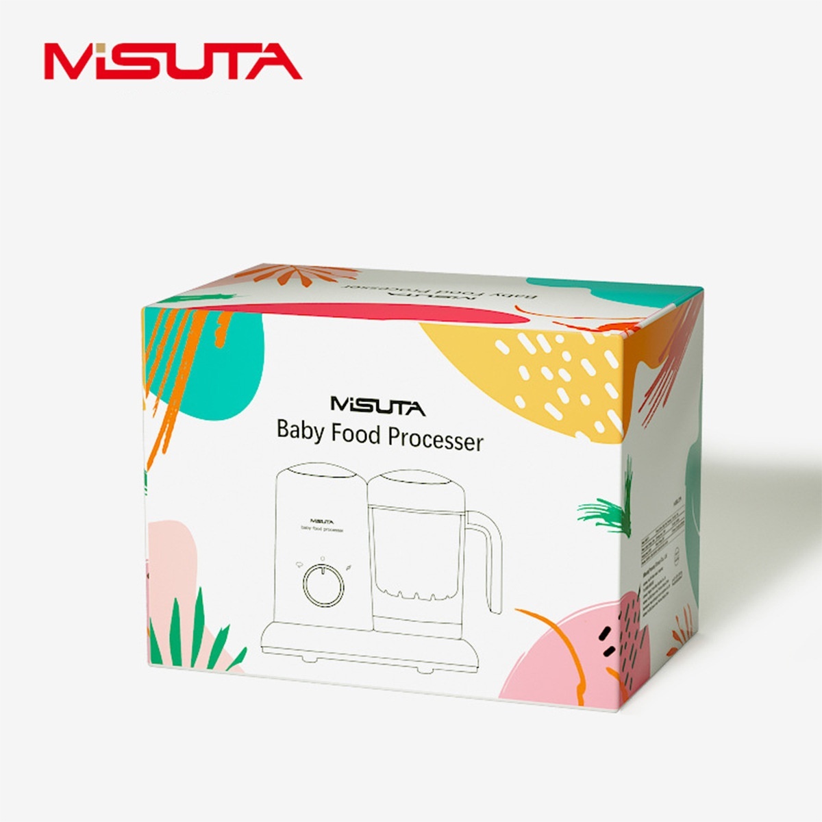 MISUTA Robot da cucina 3 in 1 per pappe, vaporiera compatta, frullatore e omogeneizzatore con tazza in Tritan senza BPA e serbatoio in acciaio inox