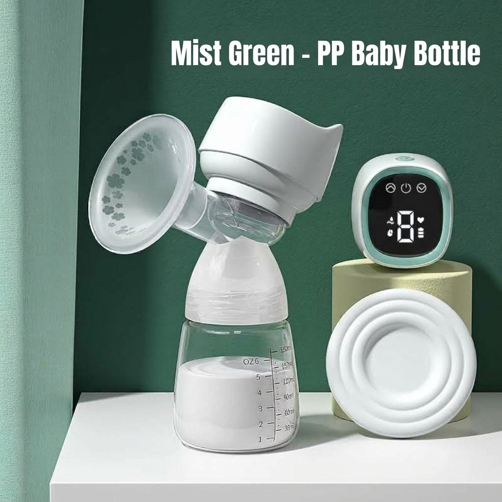 Tiralatte elettrico senza fili MISUTA, portatile, a mani libere, con modalità massaggio delicato ed estrazione, biberon da 180 ml.