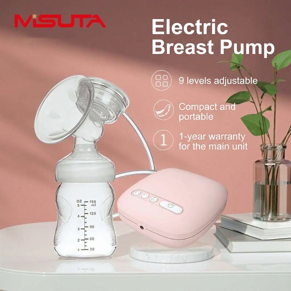 Tiralatte elettrico MISUTA, con aspirazione regolabile su 9 livelli, sistema anti-reflusso, alimentazione USB (150 ml)
