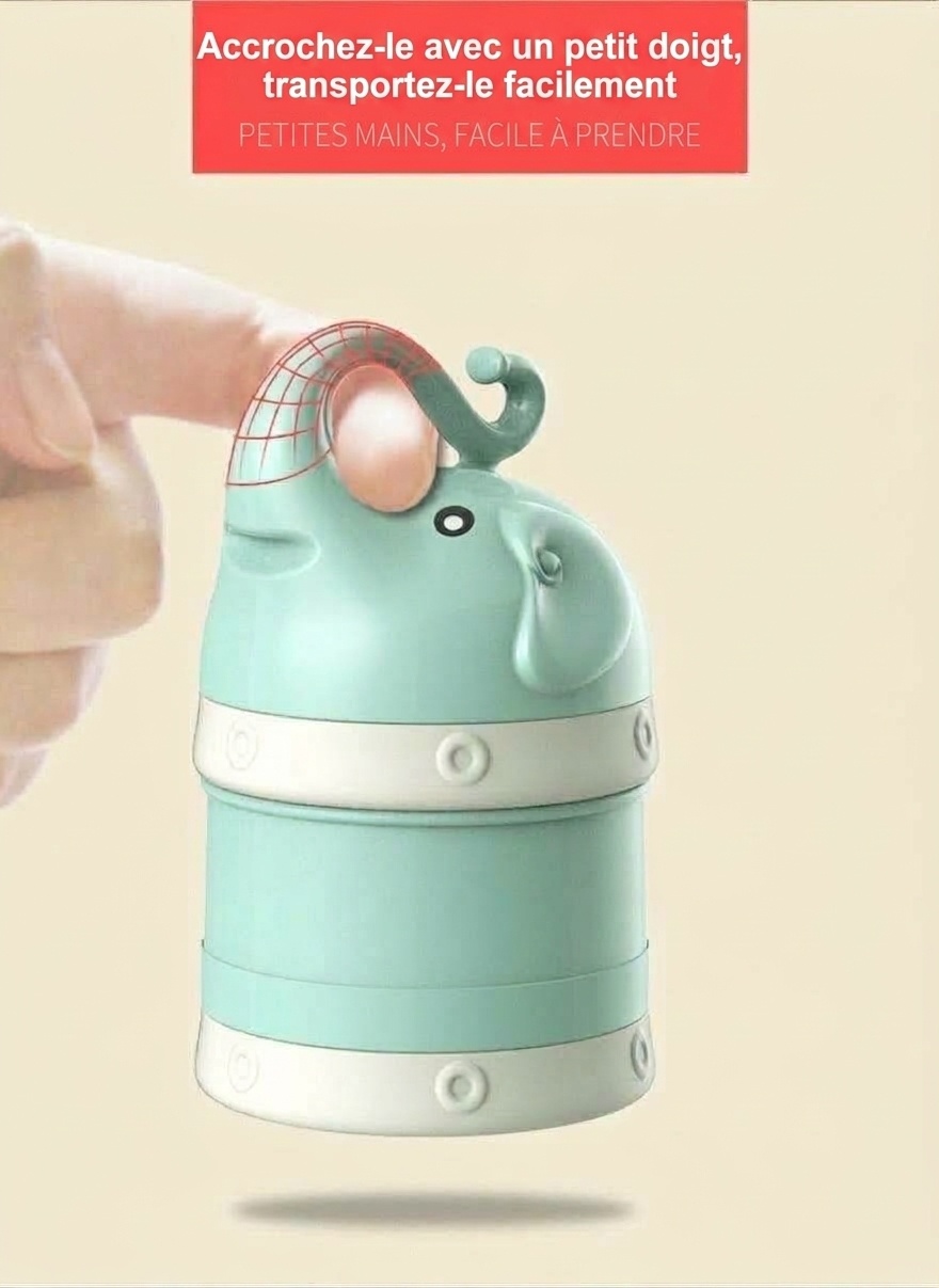 Distributeur de lait infantile empilable MISUTA, récipient portable à 3 niveaux pour lait en poudre et collations avec bec verseur en forme d'entonnoir