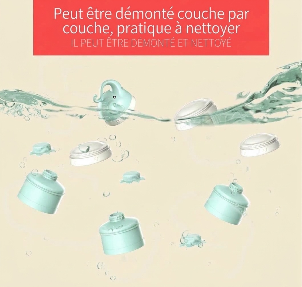 Distributeur de lait infantile empilable MISUTA, récipient portable à 3 niveaux pour lait en poudre et collations avec bec verseur en forme d'entonnoir