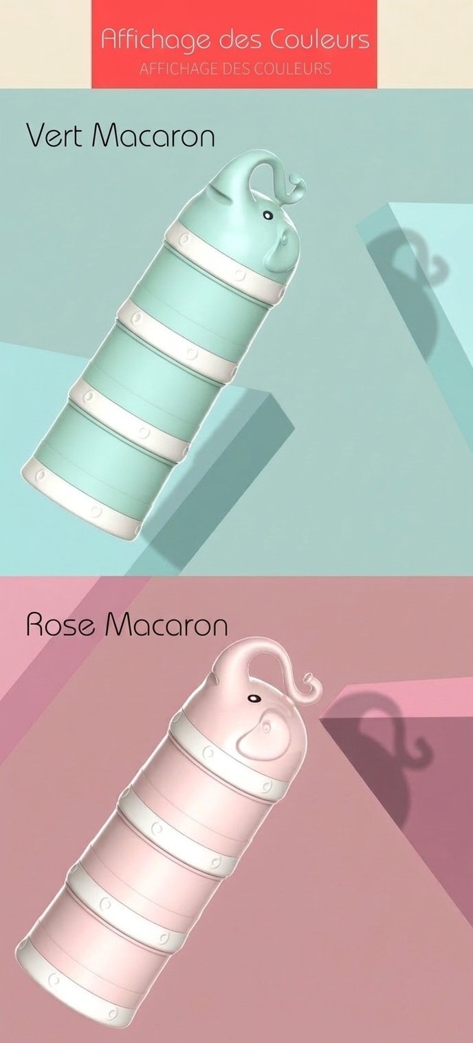 Distributeur de lait infantile empilable MISUTA, récipient portable à 3 niveaux pour lait en poudre et collations avec bec verseur en forme d'entonnoir