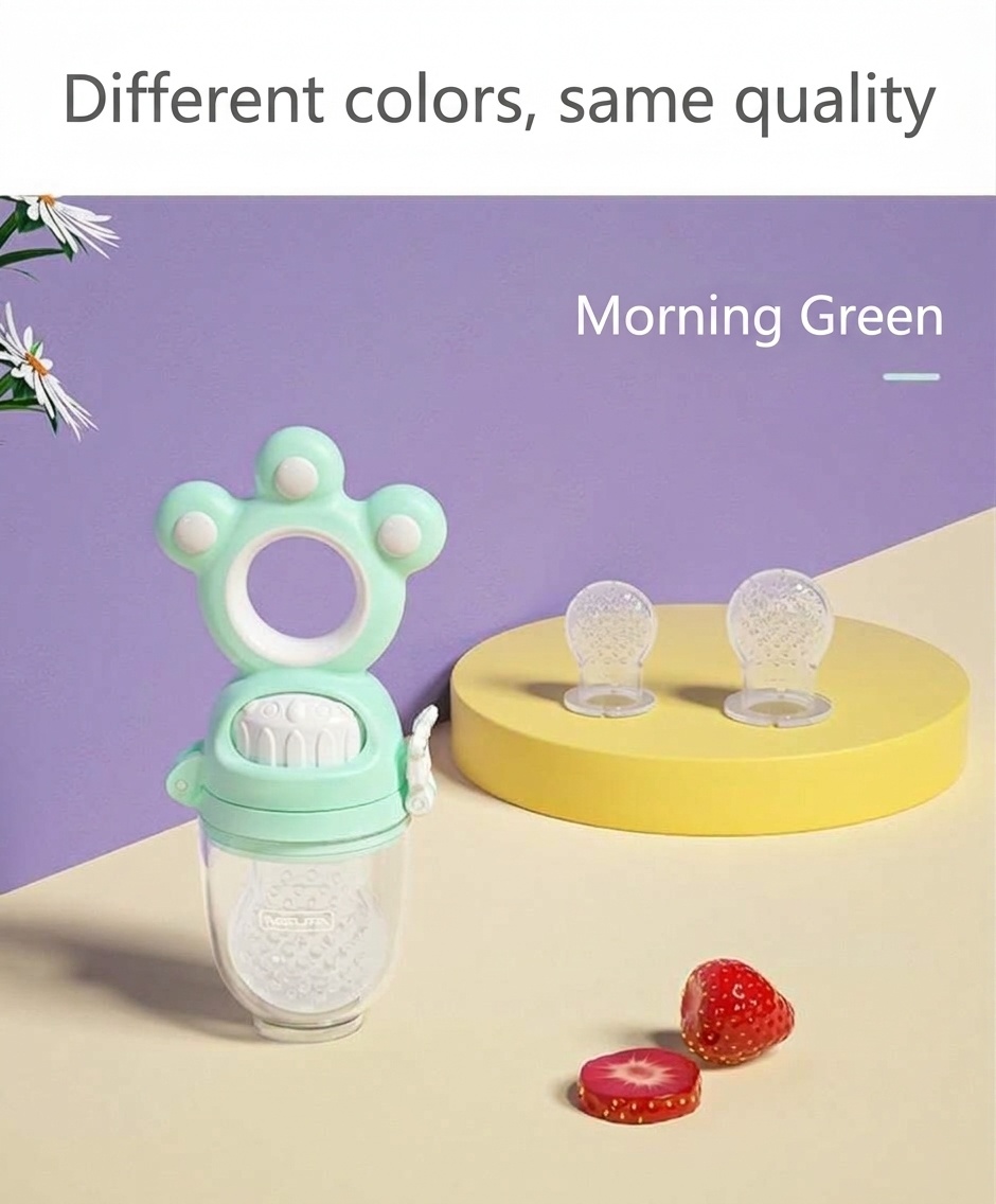 Ciuccio per neonati MISUTA Push-Up, in silicone senza BPA, ideale come alimentatore e giocattolo per la dentizione, con 3 sacchetti di ricambio.