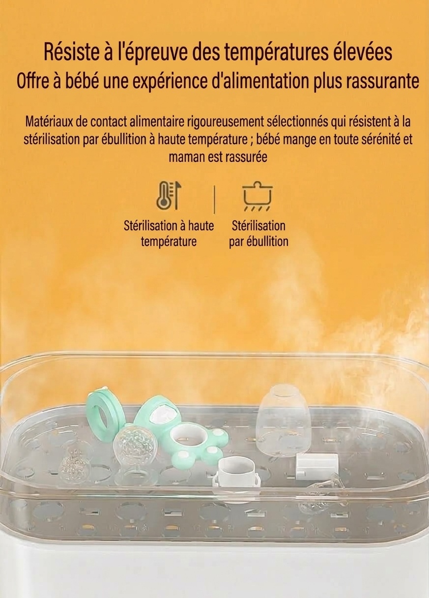 Tétine-aliments pour bébé MISUTA Push-Up, en silicone sans BPA, avec 3 sachets de rechange.