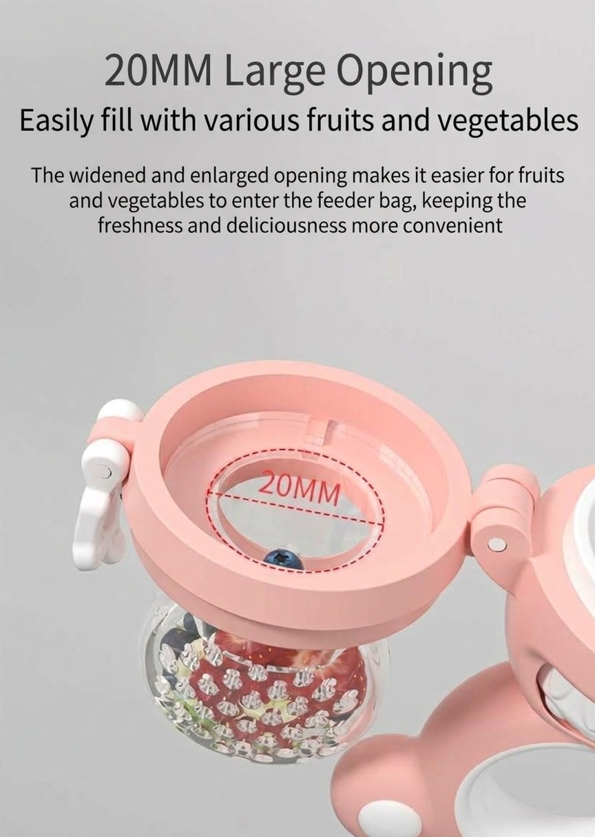Ciuccio per neonati MISUTA Push-Up, in silicone senza BPA, ideale come alimentatore e giocattolo per la dentizione, con 3 sacchetti di ricambio.