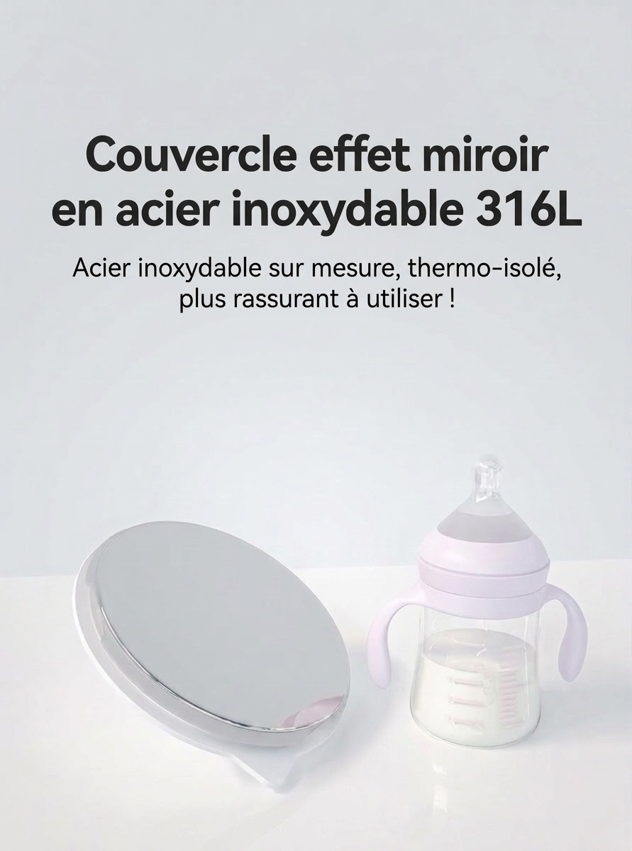 Bouilloire électrique et chauffe-lait infantile intelligent MISUTA 1,2 L, maintien au chaud 24 h/24, infuseur en acier inoxydable 316 L.