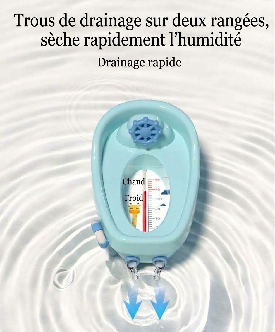Thermomètre de bain pour bébé MISUTA, sans mercure, fonctionnant au kérosène et doté d'une vidange rapide (0-50 °C)