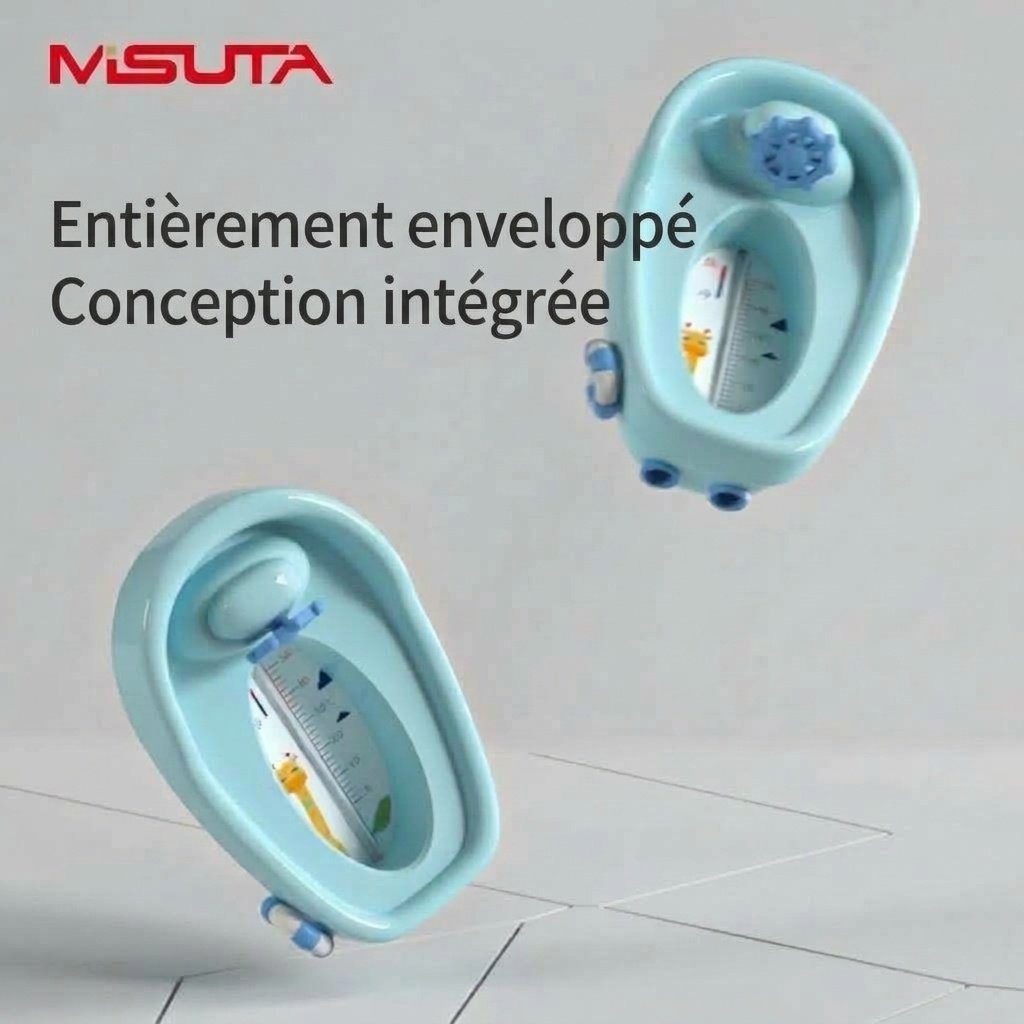 Thermomètre de bain pour bébé MISUTA, sans mercure, fonctionnant au kérosène et doté d'une vidange rapide (0-50 °C)