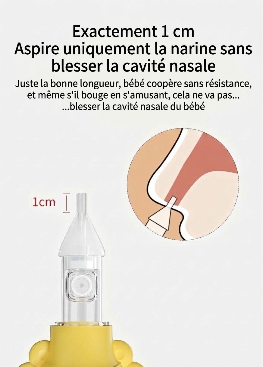 Aspirateur nasal manuel MISUTA pour bébé, en silicone souple sans BPA, avec valve anti-reflux pour nouveau-nés et jeunes enfants