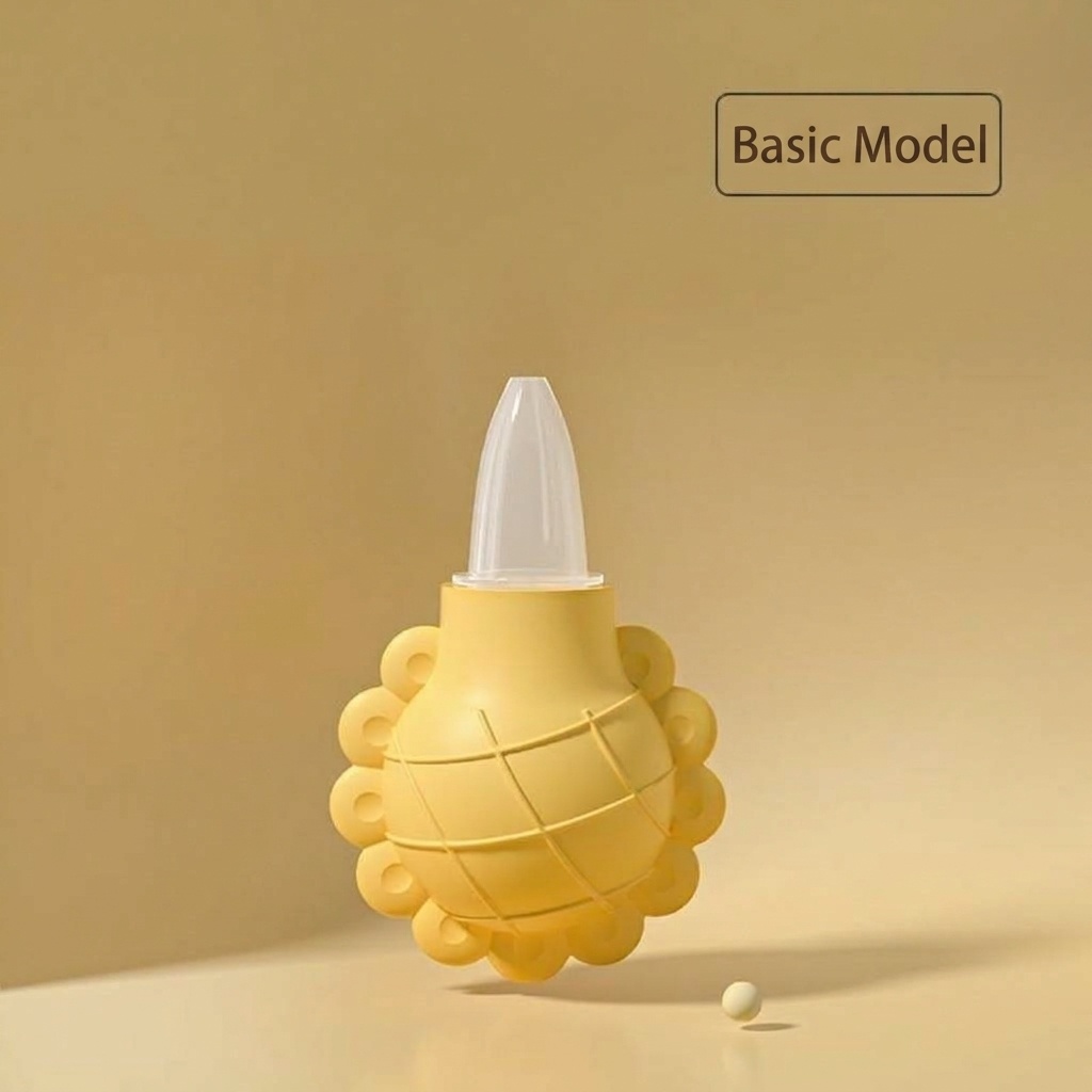 MISUTA Aspiratore nasale manuale per neonati, in morbido silicone senza BPA con valvola anti-riflusso, ideale per neonati e bambini piccoli.