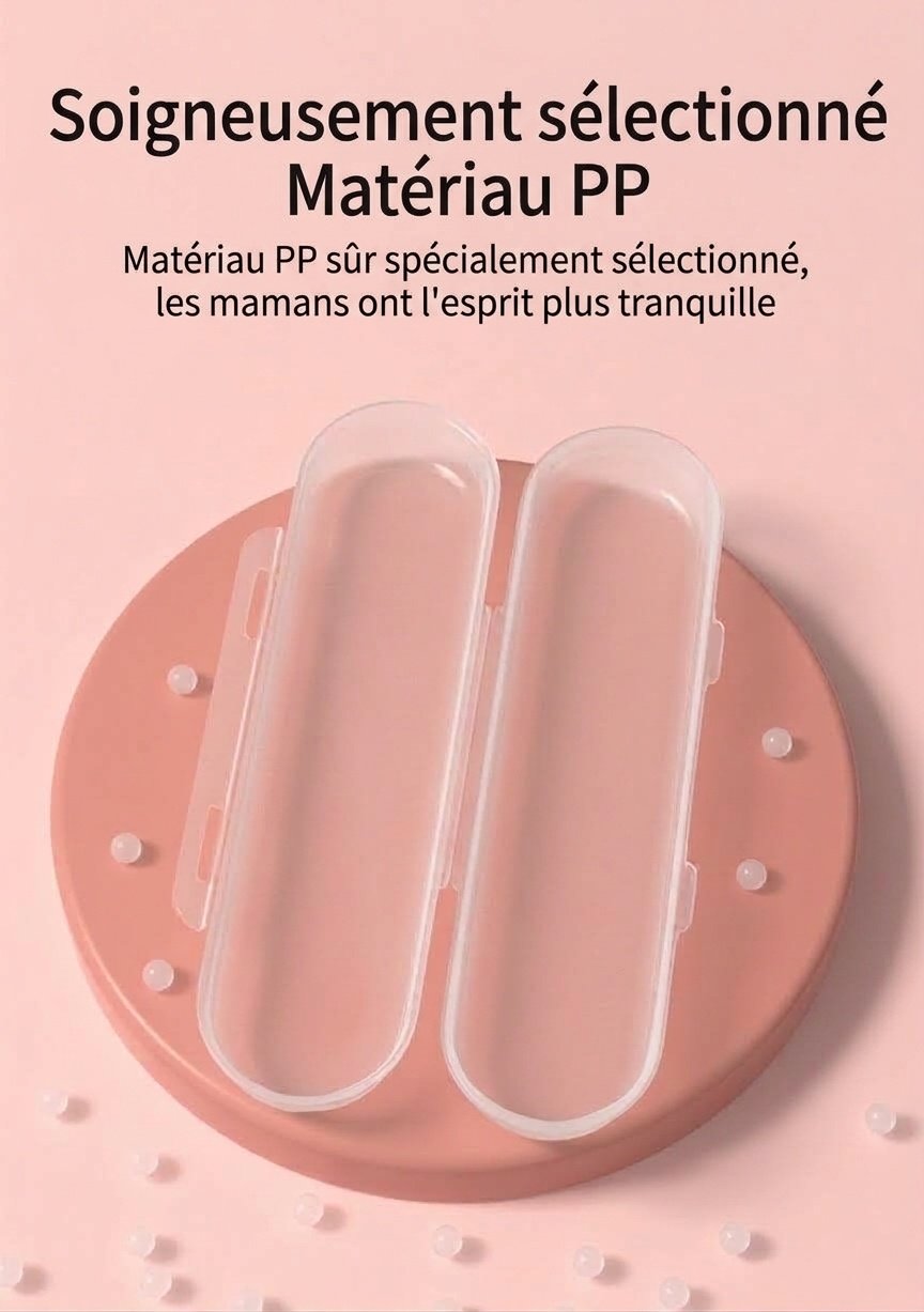 Étui de voyage portable MISUTA pour couverts de bébé, boîte de transport anti-poussière pour cuillères et fourchettes avec double fermeture, en polypropylène durable