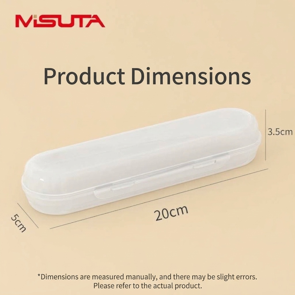MISUTA Custodia portatile da viaggio per utensili da cucina per bambini, scatola antipolvere per cucchiaio e forchetta con doppia chiusura, in PP resistente