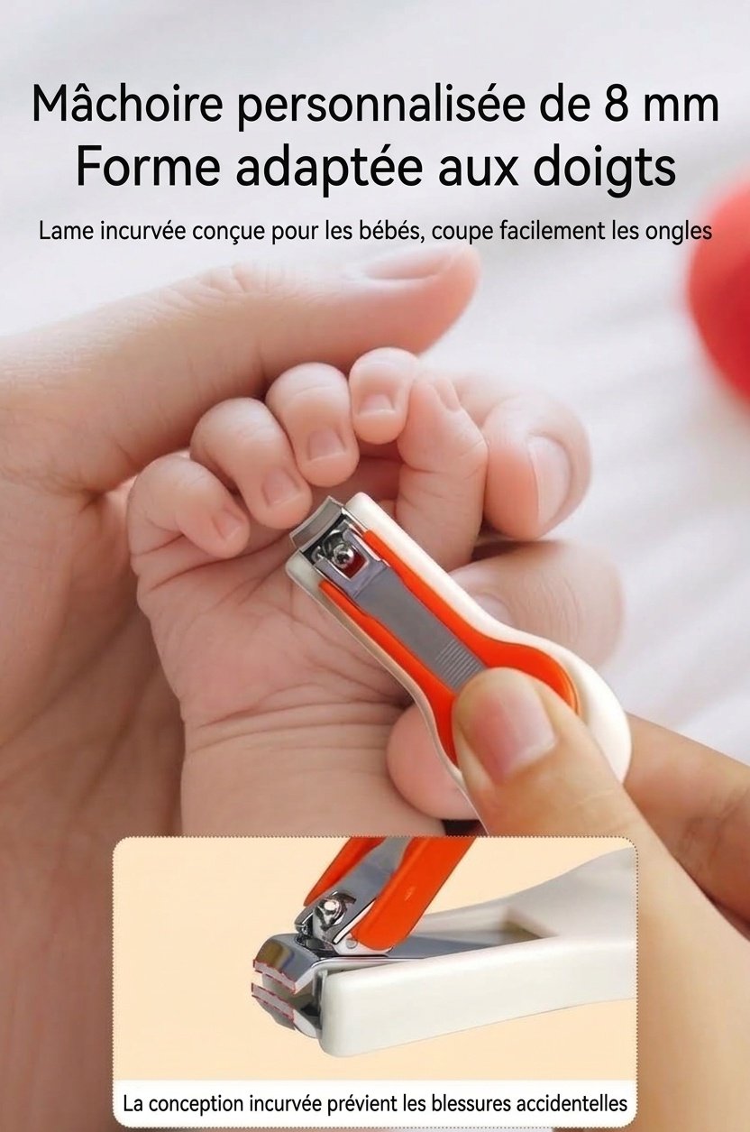 Kit de soin des ongles pour bébé MISUTA 3 pièces : coupe-ongles de sécurité pour nourrissons, ciseaux de sécurité à bouts ronds et lime fine