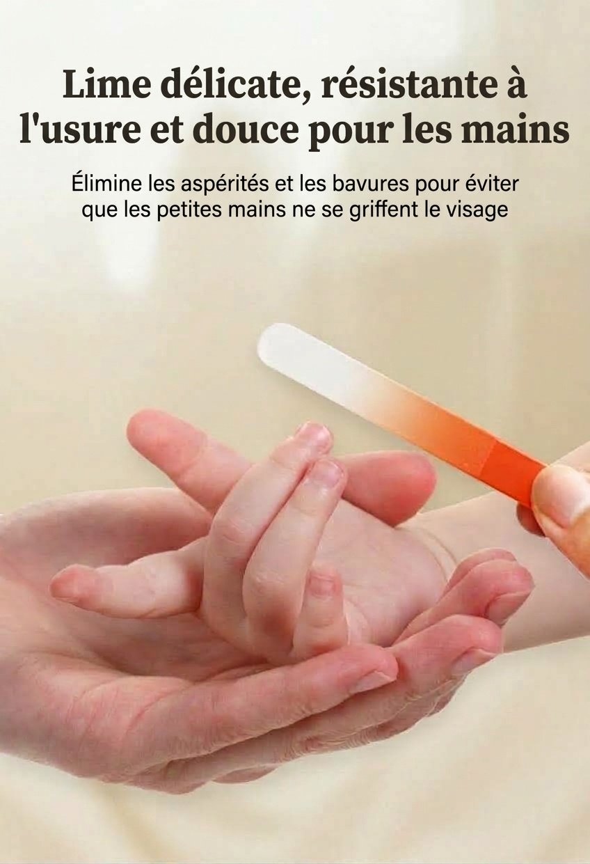 Kit de soin des ongles pour bébé MISUTA 3 pièces : coupe-ongles de sécurité pour nourrissons, ciseaux de sécurité à bouts ronds et lime fine