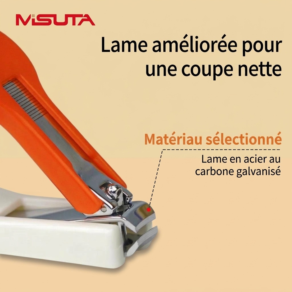 Kit de soin des ongles pour bébé MISUTA 3 pièces&nbsp;: coupe-ongles de sécurité pour nourrissons, ciseaux de sécurité à bouts ronds et lime fine