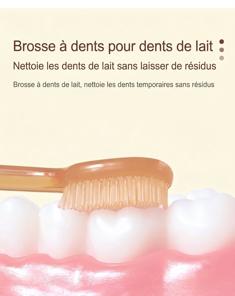 Ensemble de nettoyage buccal pour bébé MISUTA 2 pièces, gratte-langue en silicone souple et première brosse à dents avec gobelet anti-poussière (0-18 mois)