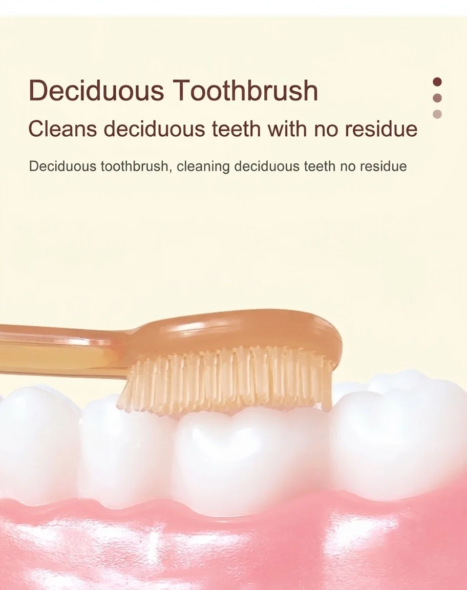 Set per l'igiene orale del bambino MISUTA, composto da 2 pezzi: raschietto per la lingua in morbido silicone e primo spazzolino da denti con bicchiere antipolvere (0-18 mesi)