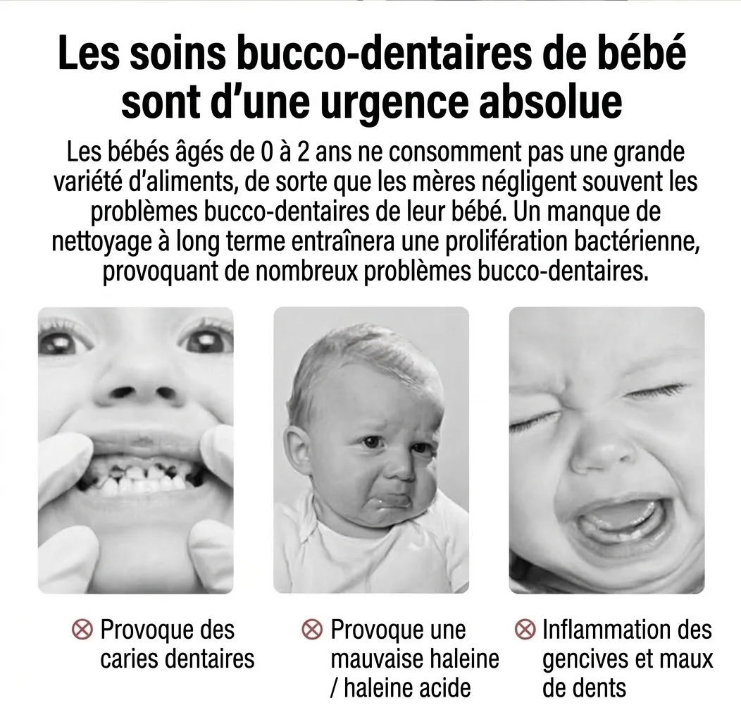 Ensemble de nettoyage buccal pour bébé MISUTA 2 pièces, gratte-langue en silicone souple et première brosse à dents avec gobelet anti-poussière (0-18 mois)