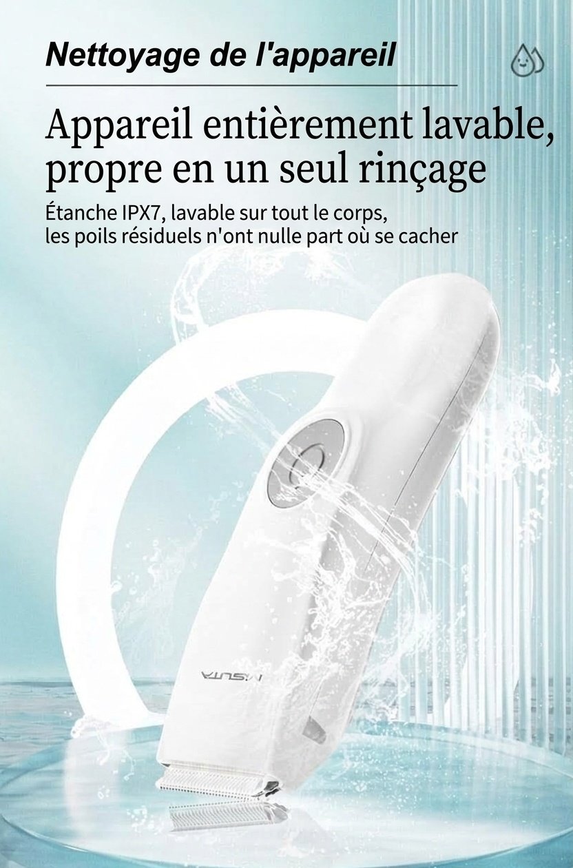 Tondeuse à cheveux pour bébé étanche MISUTA, tondeuse sans fil silencieuse pour nourrissons avec lames en céramique sûres et peignes de guidage