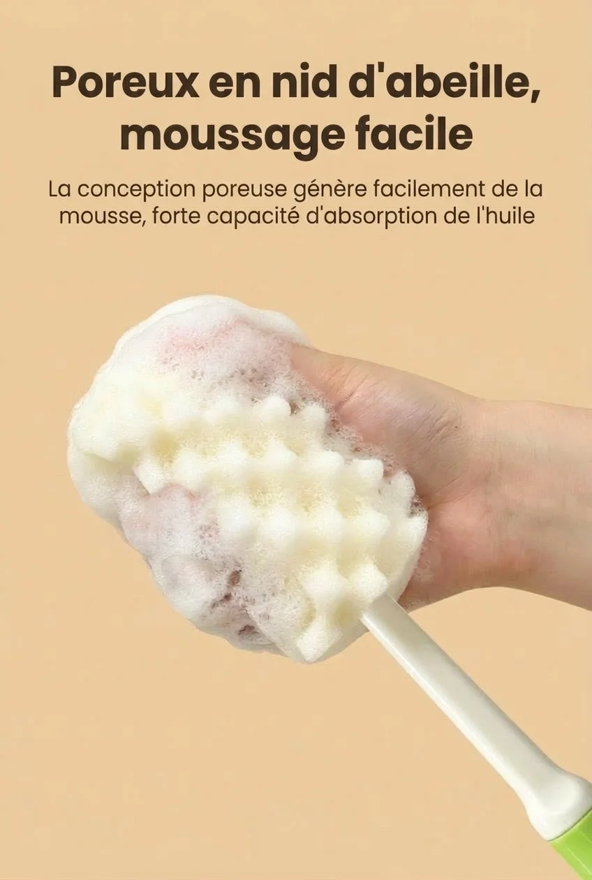 Ensemble de nettoyage éponge 3 en 1 MISUTA pour biberons, comprenant un kit de nettoyage pour biberons en mousse haute densité, tétines et pailles.