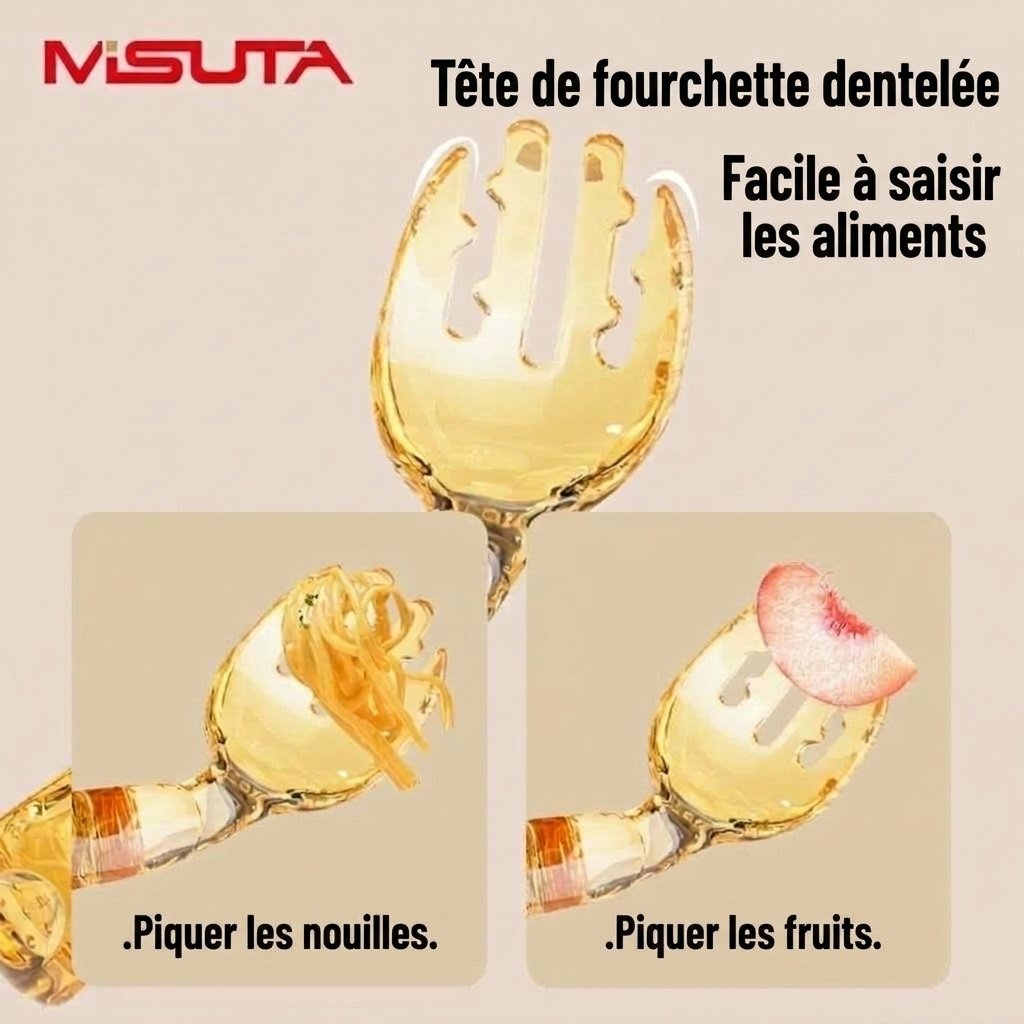Ensemble fourchette et cuillère pour bébé MISUTA Gold PPSU avec étui de voyage, ustensiles ergonomiques pour l'apprentissage de l'autonomie alimentaire des tout-petits dès 12 mois