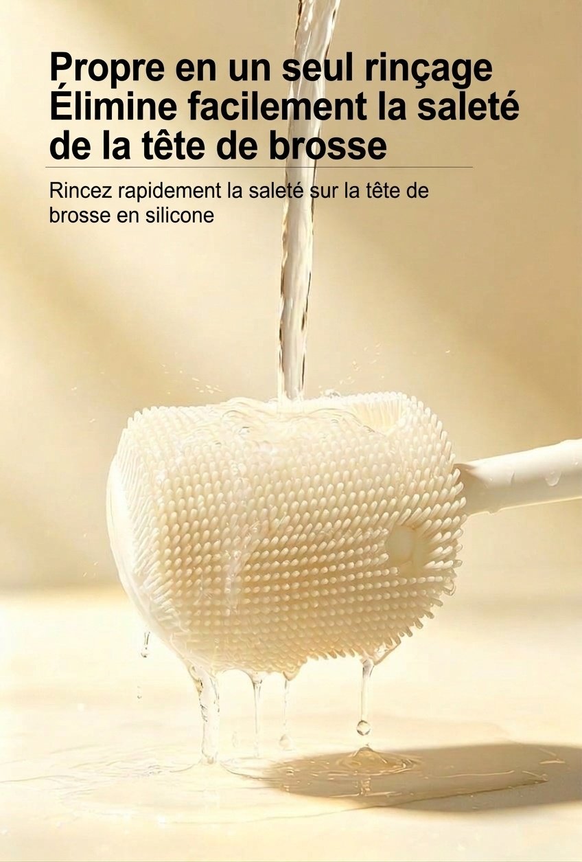 Ensemble de goupillons 3 en 1 MISUTA en silicone pour biberons et tétines, avec nettoyeur de paille escamotable et long manche rotatif à 360°