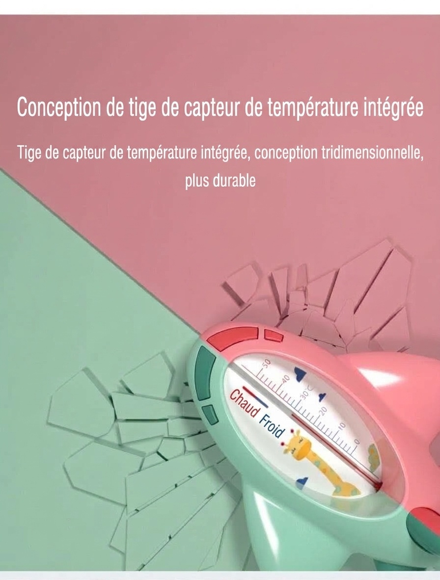 Thermomètre de bain pour bébé MISUTA Rocket, testeur de température d'eau flottant et sûr à kérosène avec échelle claire (0-50°C)