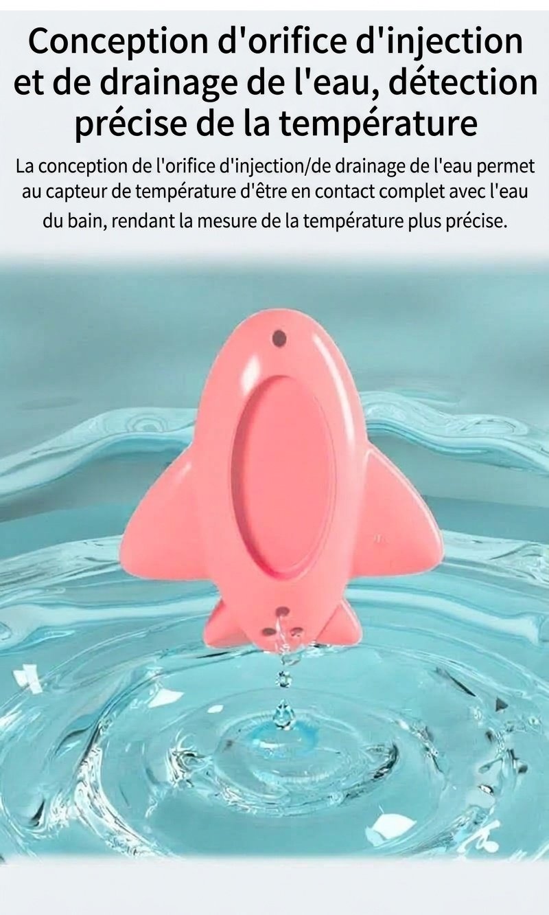 Thermomètre de bain pour bébé MISUTA Rocket, testeur de température d'eau flottant et sûr à kérosène avec échelle claire (0-50°C)