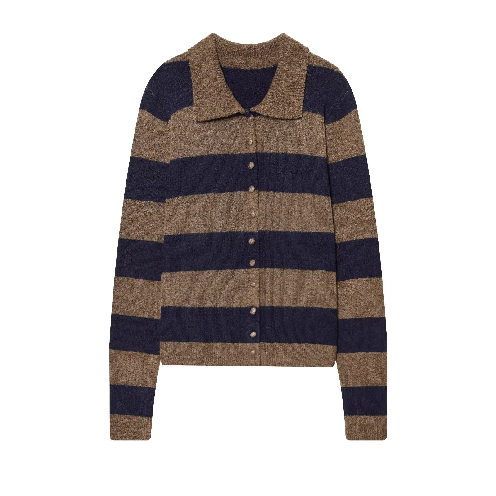 Cárdigan de punto a rayas - Estilo europeo elegante KUN-00125