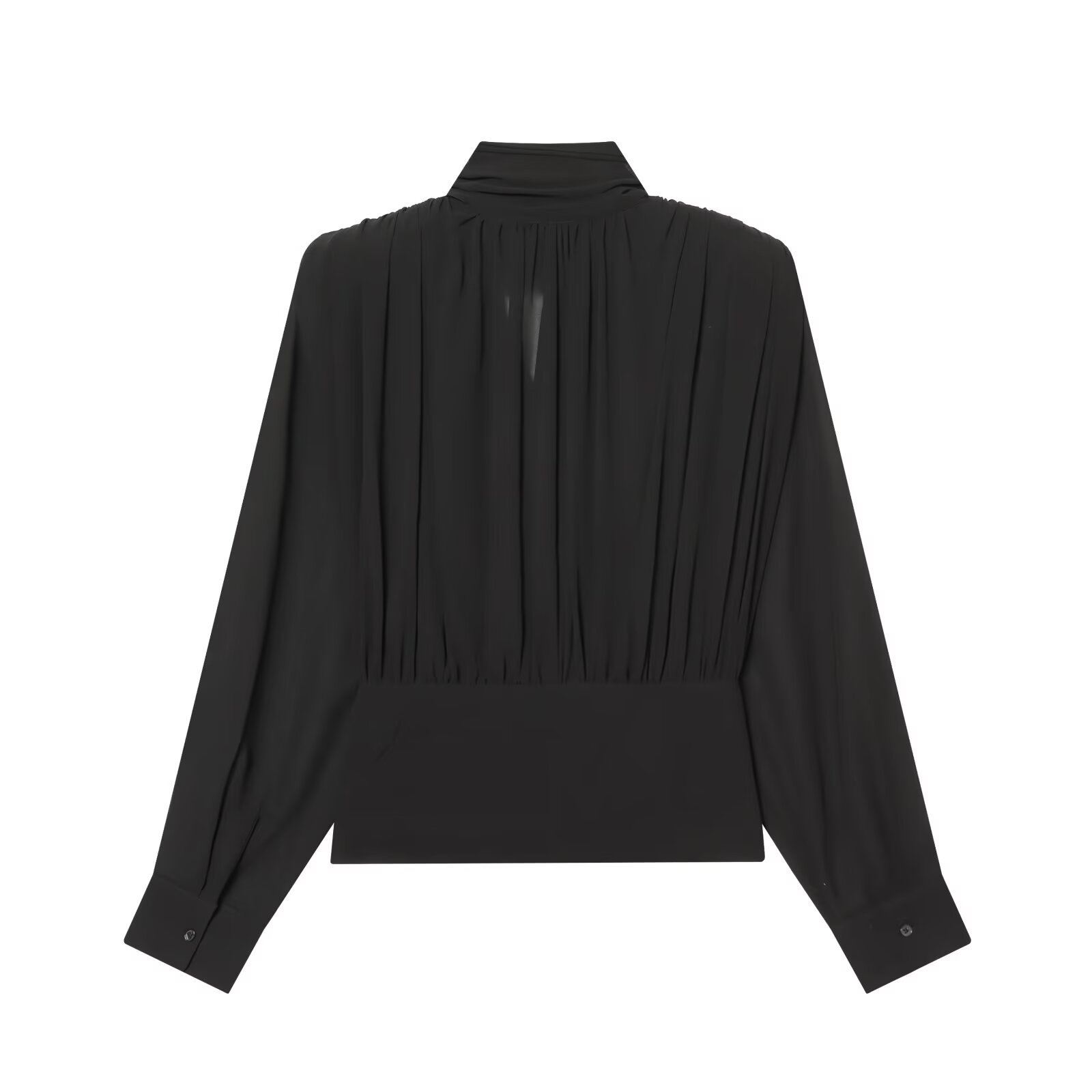 Chiffon Blouse Elegant Drape Top KUN-00037