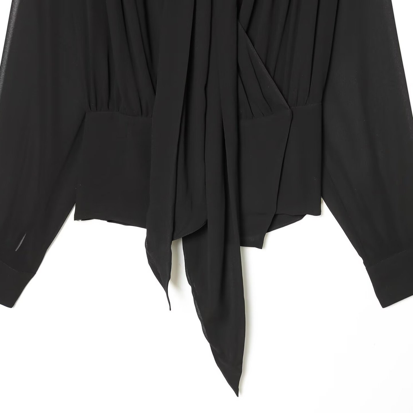 Chiffon Blouse Elegant Drape Top KUN-00037