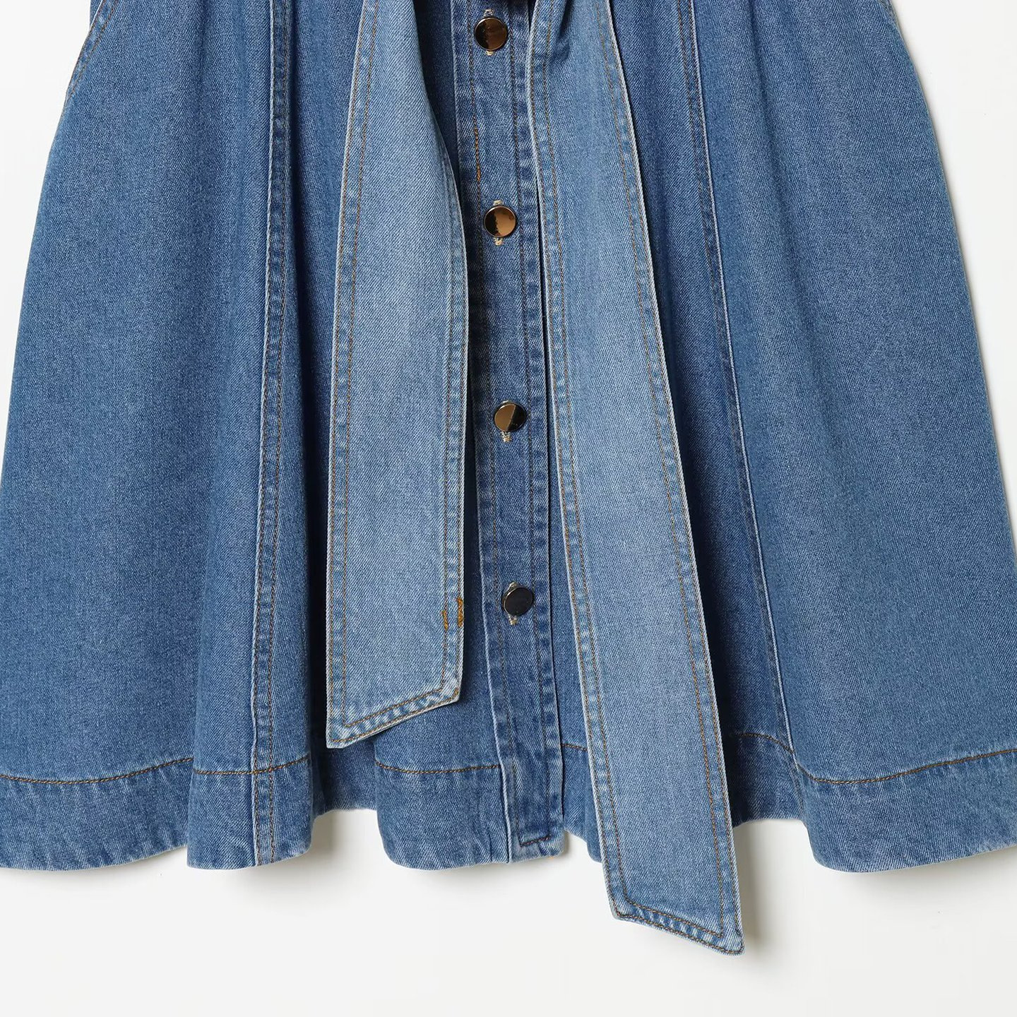 Denim Shirt Dress - Trendy Western Style KUN-00115