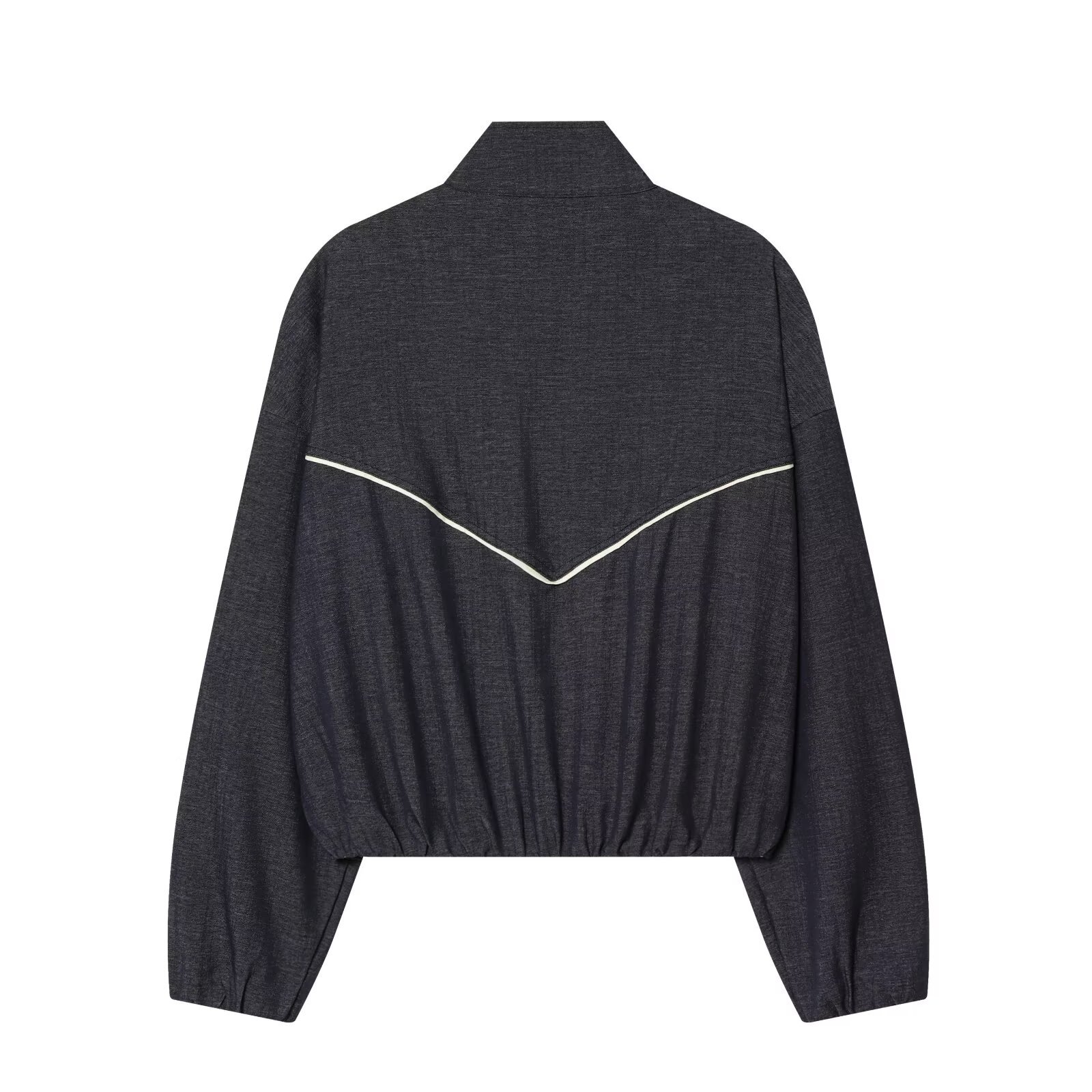 Ensemble veste en jean oversize à cordon de serrage KUN-00109