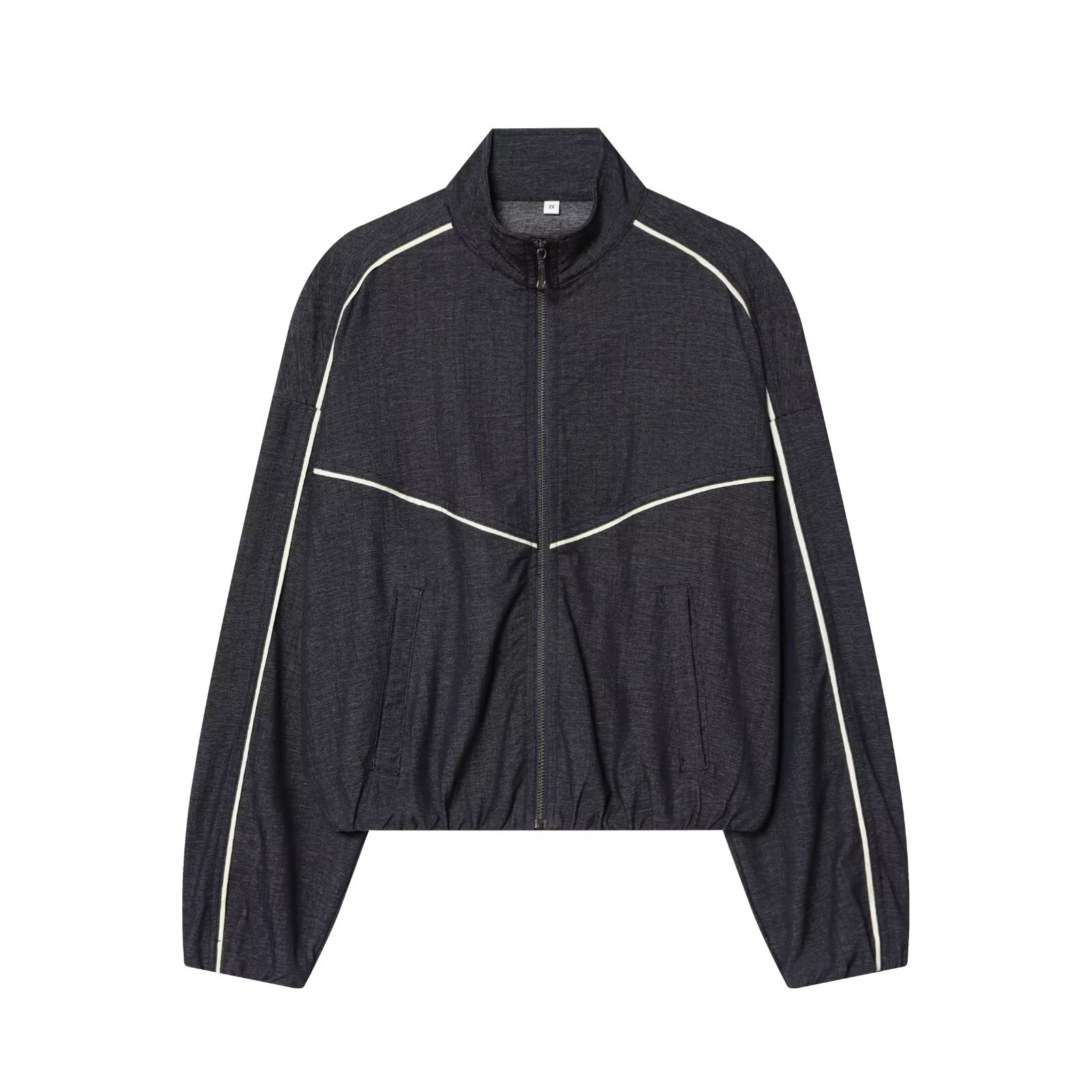 Ensemble veste en jean oversize à cordon de serrage KUN-00109