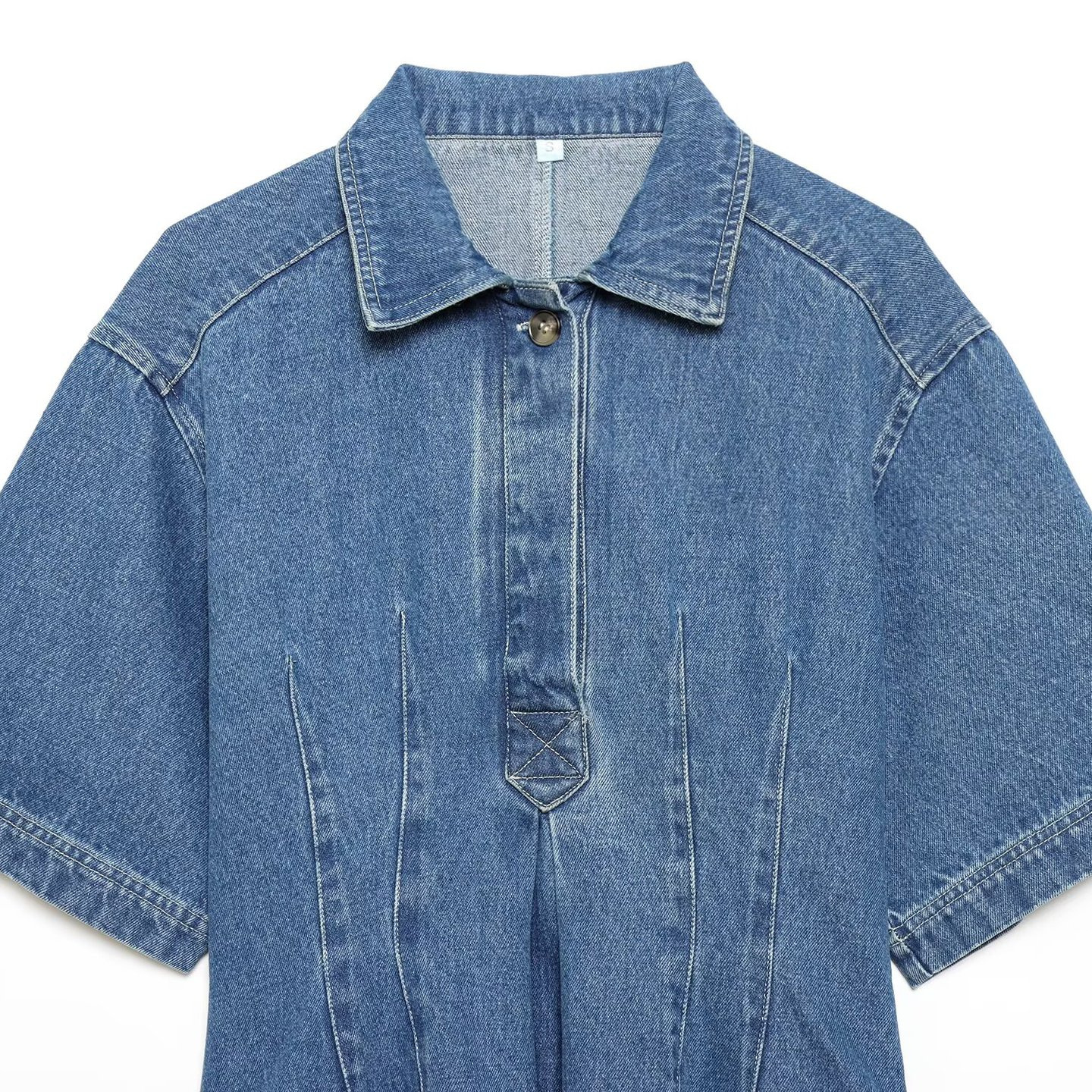 Denim Shirt Slim Fit Fashionable Women's Top KUN-00006
