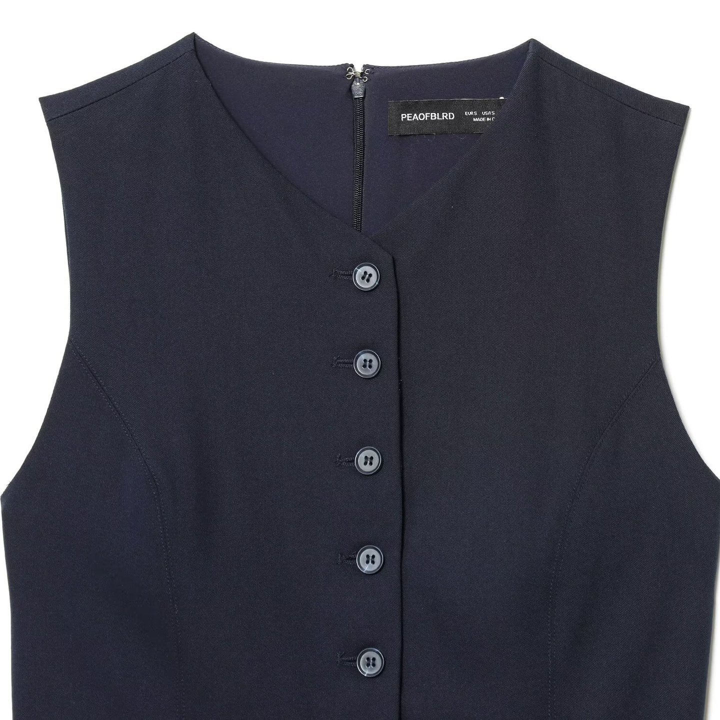 Geplooide blazerjurk voor dames - met ceintuur, lage taille en V-hals KUN-00034