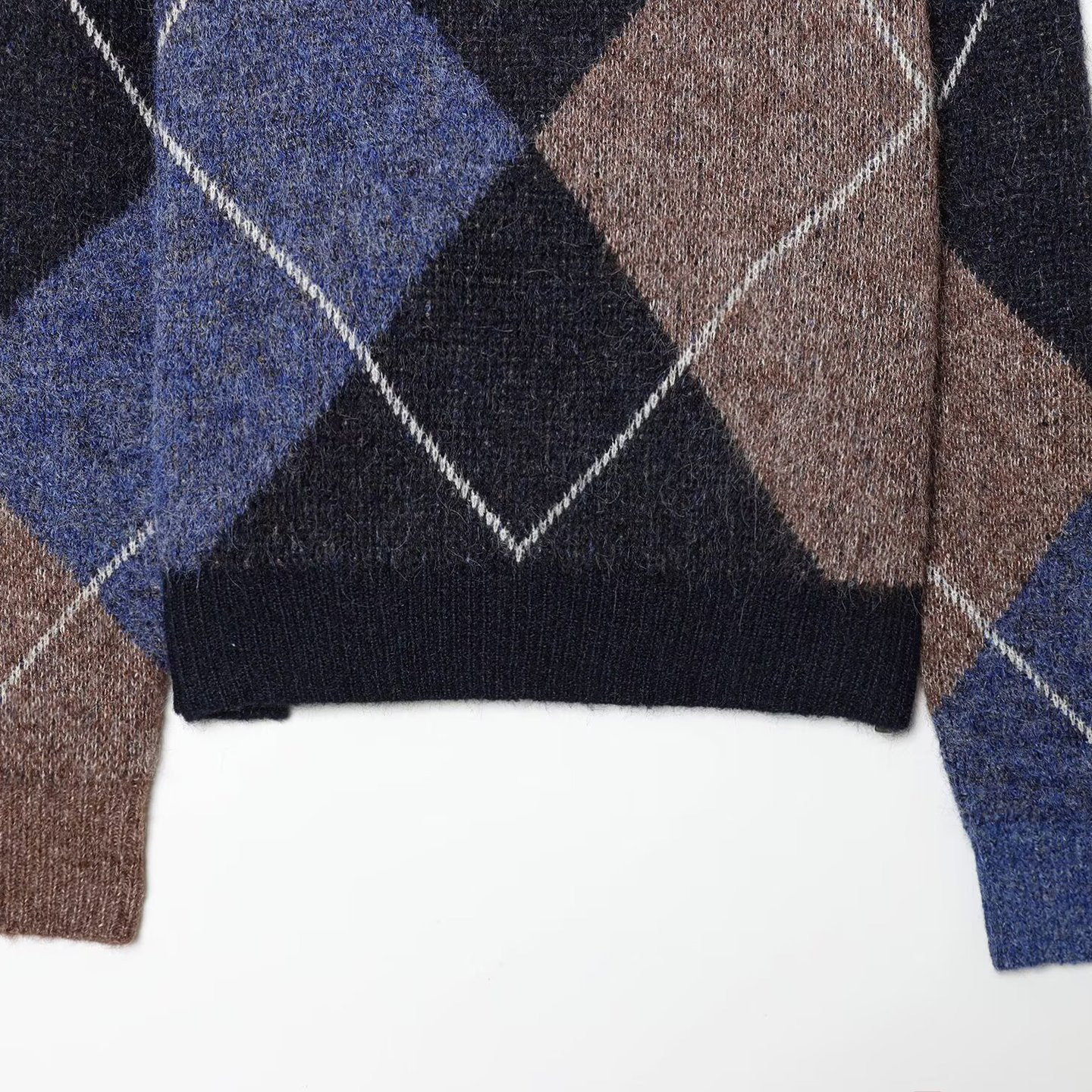 Knit Sweater Diamond Pattern - Stylish Casual Top KUN-00072