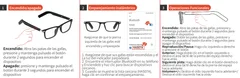 Gafas inteligentes BL30 de plástico negro #BS705-0013