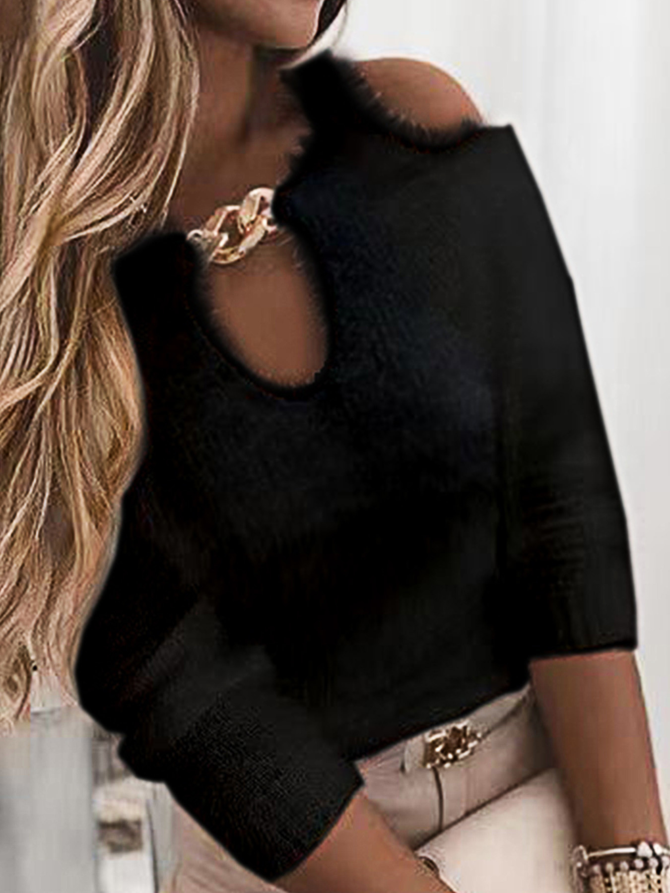 Women's Knit Sweater Off Shoulder Pullover Fashion Autumn Winter SSU-00085