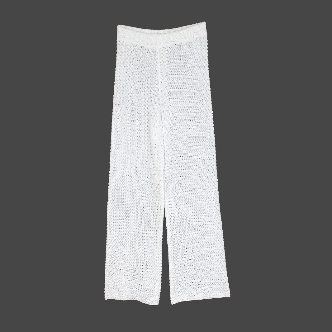 Knit Beach Pants Long Hollow Summer Resort Trousers