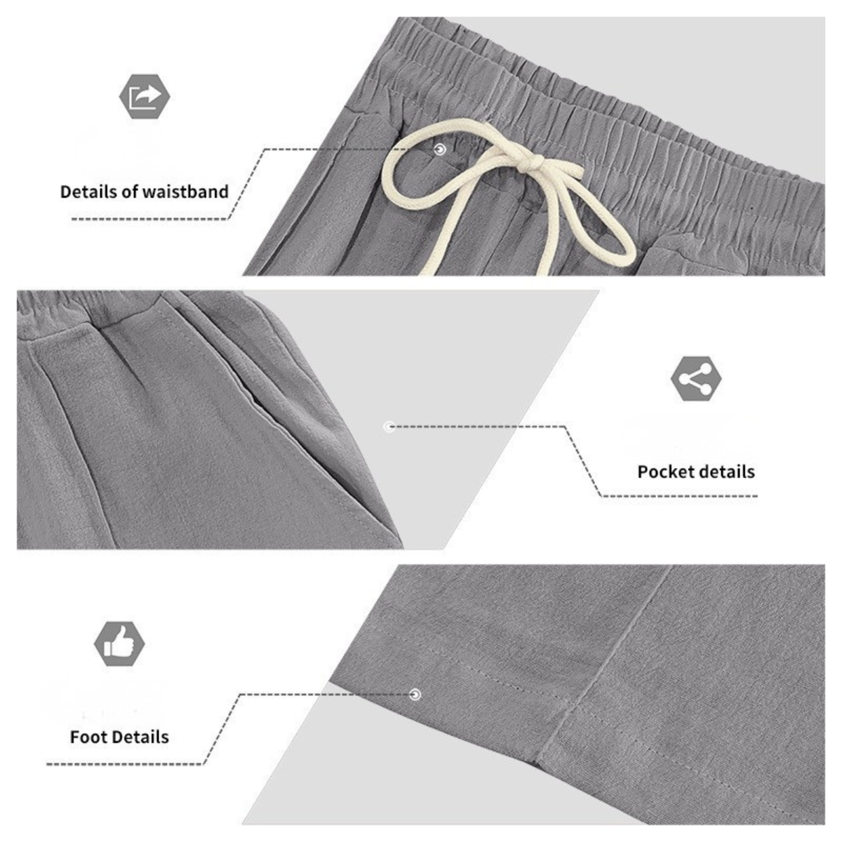 Men's Striped Drawstring Loose Fit Sweatpants