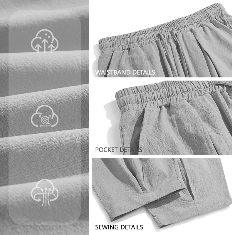 Men's  Drawstring Harem Pants Casual Beach Trousers