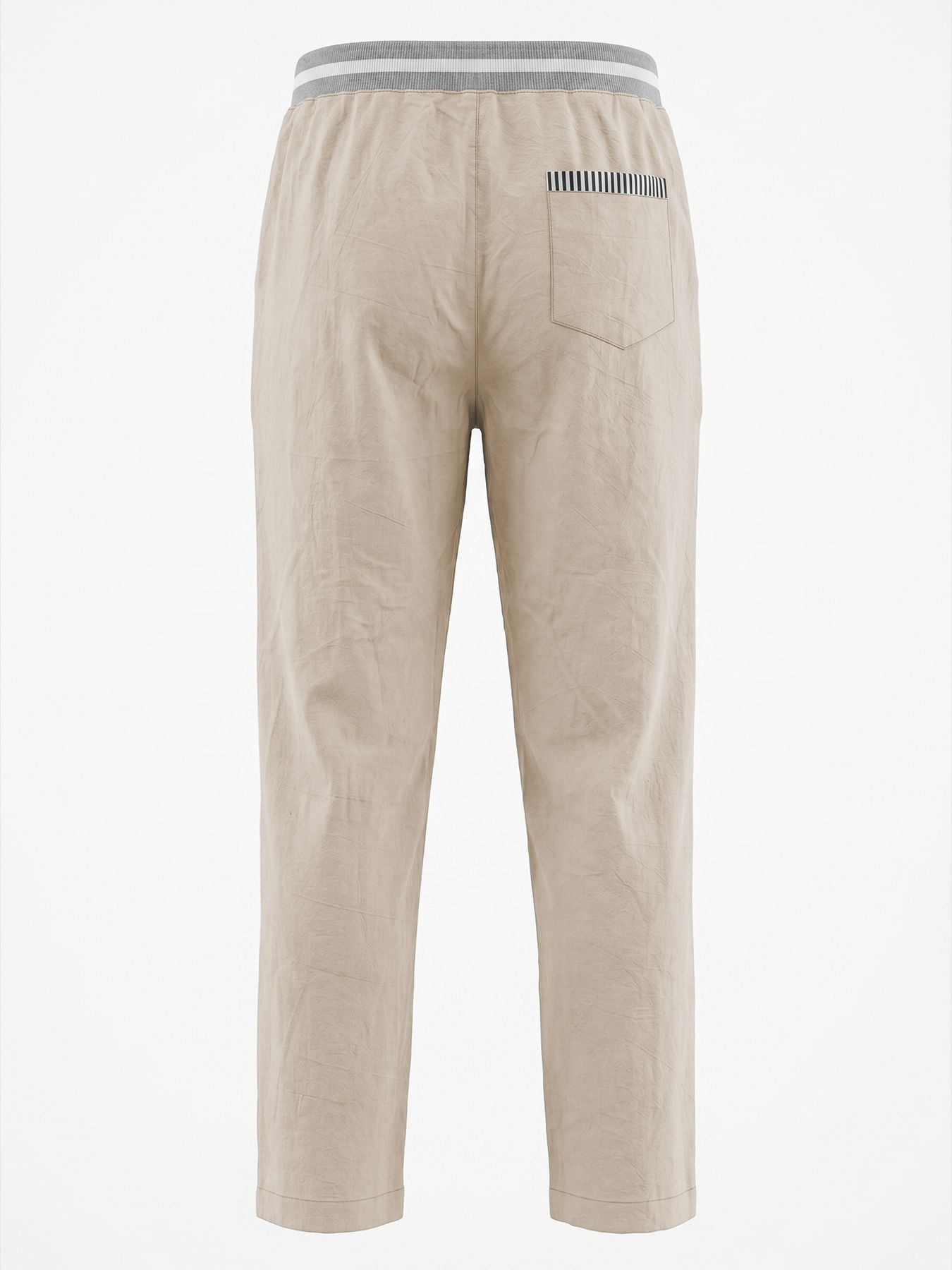 Men's Drawstring Waistband Woven Trousers with Pockets